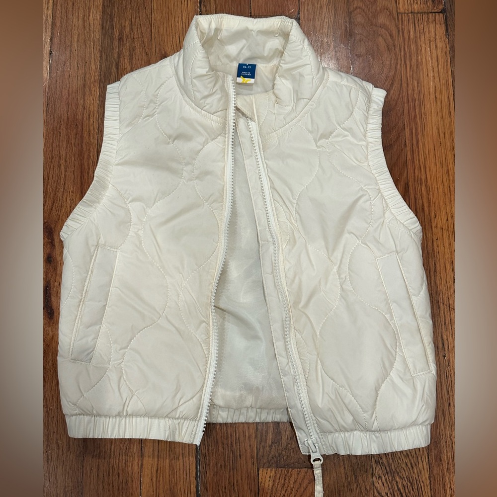 Old Navy Ivory Quilted Kids Vest